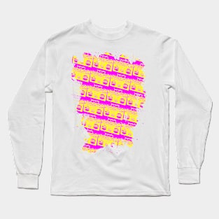 Boombox Pattern Long Sleeve T-Shirt